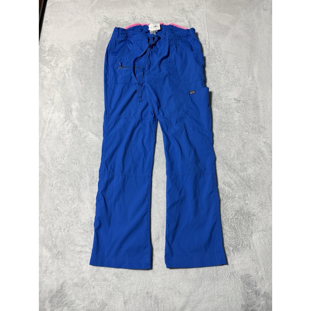 Koi 721 Lite Womens Scrub Peace Pants Medium Royal Blue Cargo Slim Fit